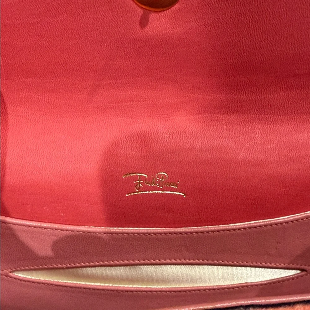 Emilio Pucci Red and Orange Vintage Rare Top Handle Bag - Picture 5 of 16